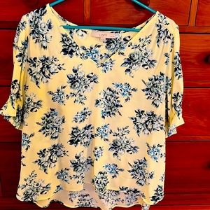 LOFT, L petite floral blouse